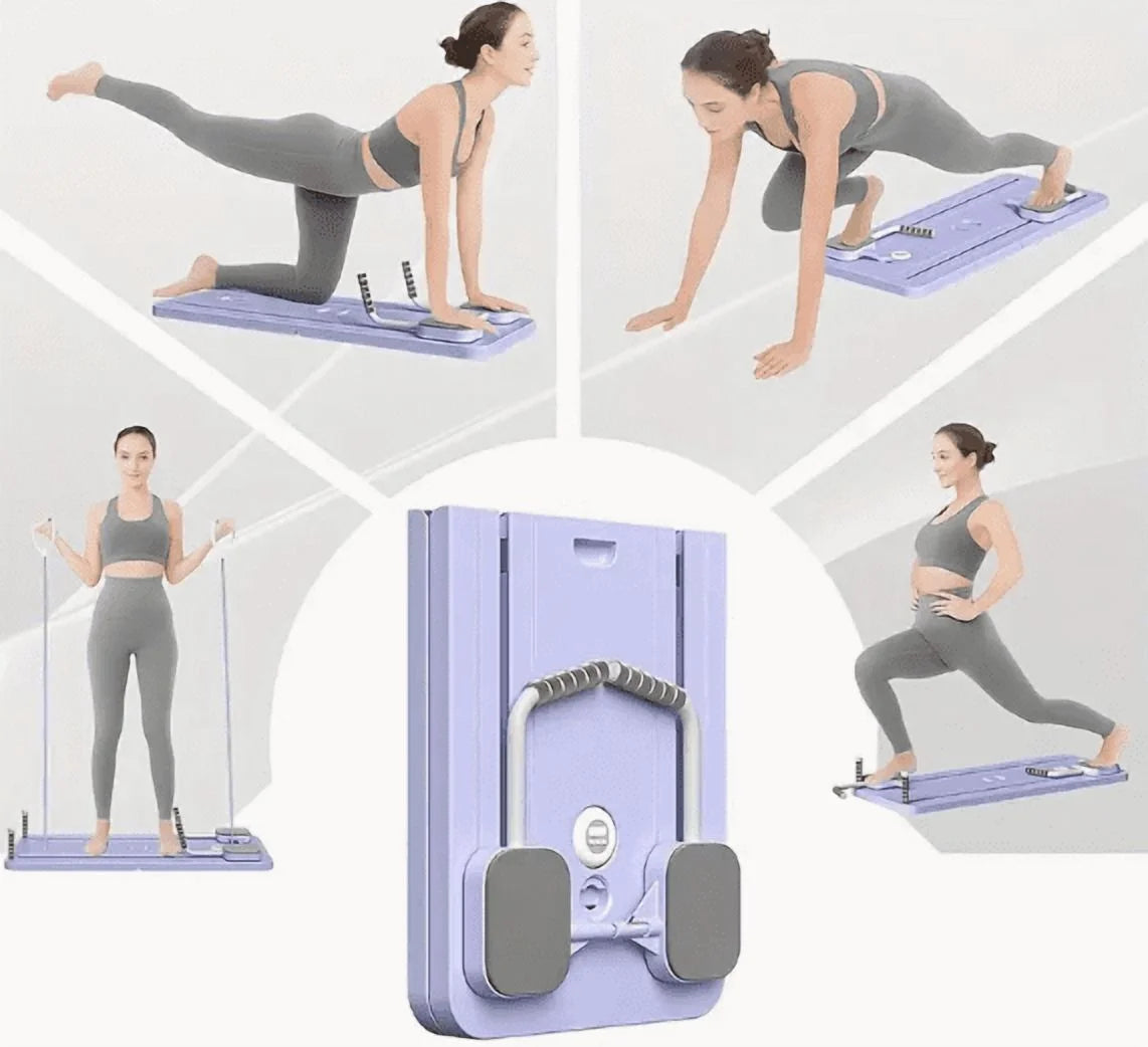 Premium 8-In-1 Abs Exercise Board - Multi-Functional Pilates Abdominal Trainer, Functional Pilates Board, Home Multi-Functional Folding Body Board, Waist, Hips, Arms Slimming,Yoga