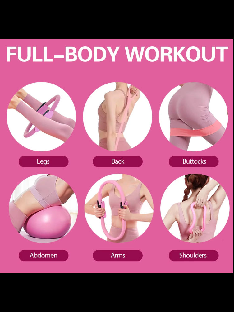 Pilates Yoga Set 13 Piece Home Pilates Kit for Women Pilates Equipment Toning Fitness Essentials Starter Set Accessories